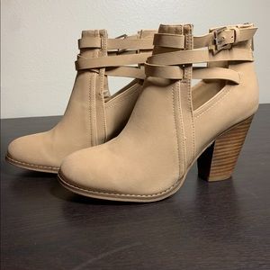 Call it Spring tan booties